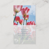 Rosa Tulpe-Feld - Visitenkarte (Rückseite)