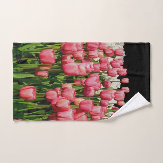 Rosa Tulpe-Frühlings-Entwurfs-Wohngestaltung Badhandtuch Set (Handtuch)