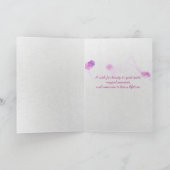 Rosa Tulpe im Garten Geburtstag Karte (Innenseite)