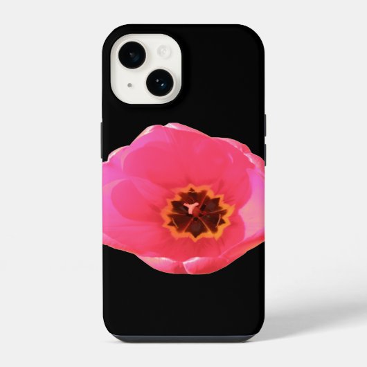 Rosa Tulpe iPhone Hülle (Rückseite)