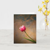 Rosa Tulpe mit einer Wendung Karte (Gelbe Blume)