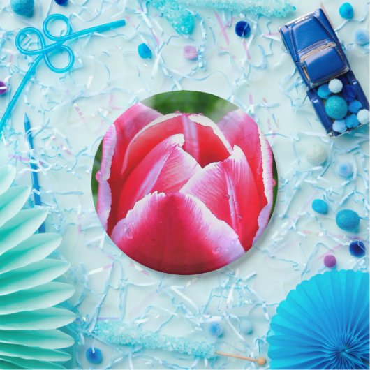 Rosa Tulpe Pappteller (Party)