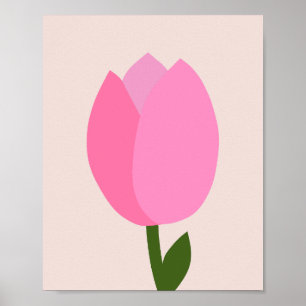 Rosa Tulpe Poster
