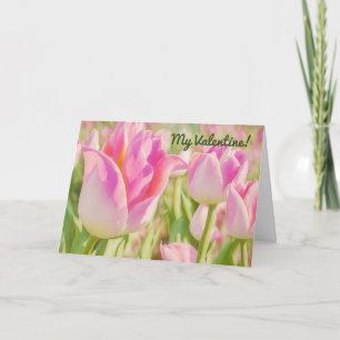 Rosa Tulpe Rosa Blume Valentinskarte Karte
