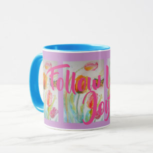 Rosa Tulpe Tulpen Floral Wasserfarbe Lila Tasse