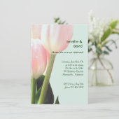 Rosa Tulpe-Verlobungs-Mitteilung Einladung (Stehend Vorderseite)