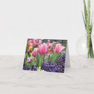 Rosa Tulpe-WaldMitteilungskarten Karte