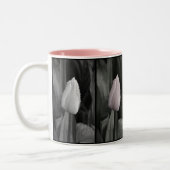 Rosa Tulpemuster-Kaffee-Tasse Zweifarbige Tasse (Links)
