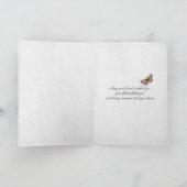 Rosa Tulpen auf schwarz für Beileid Karte (Innenseite)