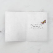 Rosa Tulpen auf schwarz für Beileid Karte (Innenseite)