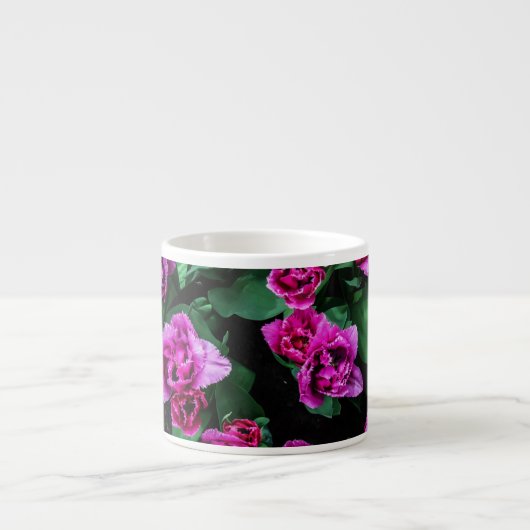 Rosa Tulpen Blume Espressotasse (Vorderseite)