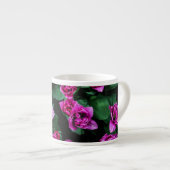 Rosa Tulpen Blume Espressotasse (Vorderseite Rechts)