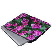 Rosa Tulpen Blume Laptopschutzhülle (Vorne Knopf)