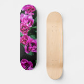 Rosa Tulpen Blume Skateboard (Vorderseite)