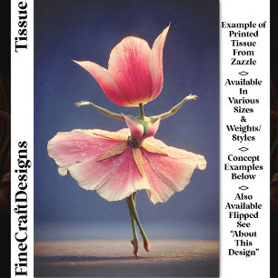 Rosa Tulpen-Blumen-Feenkugel-Tänzerin DJ7RF Decoup Seidenpapier