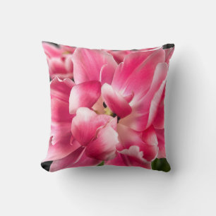 Rosa Tulpen-Blumen-Foto-Deckchair Kissen