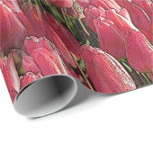Rosa Tulpen Blumen Geschenkpapier (Rolleneckpunkt)