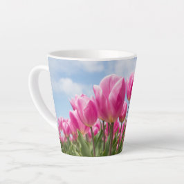 Rosa Tulpen Blumen-Tasse – Geschenk für Naturliebh Milchtasse