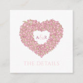 Rosa Tulpen Blumenzwiebeldetails QR-Code Begleitkarte (Vorderseite)