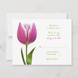 Rosa Tulpen Hochzeit Antwortkarte RSVP Karte