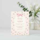 Rosa Tulpen Hochzeit Einladung (Stehend Vorderseite)