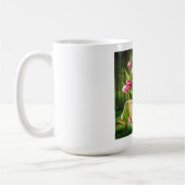 Rosa Tulpen im Korb Kaffeetasse (Links)