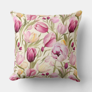 Rosa Tulpen Kissen