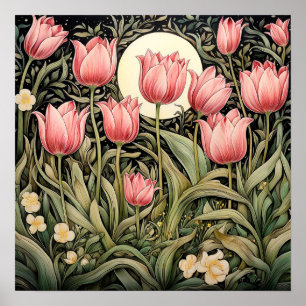 Rosa Tulpen Kunstprint Poster