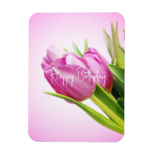 Rosa Tulpen Magnet