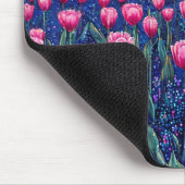 Rosa Tulpen Mousepad (Ecke)
