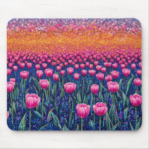 Rosa Tulpen Mousepad