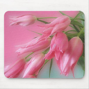 Rosa Tulpen Mousepad