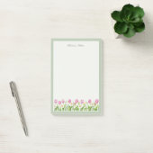 Rosa Tulpen Narzissen Frühlingsblumen Post-it Note Klebezettel (Büro)