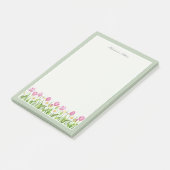 Rosa Tulpen Narzissen Frühlingsblumen Post-it Note Klebezettel (angewinkelt)