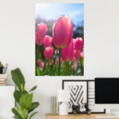Rosa Tulpen Poster (Heimbüro)