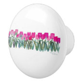 Rosa Tulpen rund Knopf Keramikknauf (Rechts)