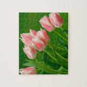 Rosa Tulpen Spiel Puzzle (Vertikal)