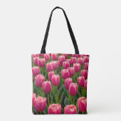 Rosa Tulpen-Tragetasche Tasche (Rückseite)