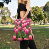 Rosa Tulpen-Tragetasche Tasche