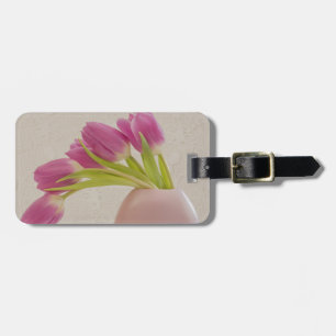 Rosa Tulpen und Spitzen Gepäckanhänger