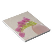 Rosa Tulpen und Spitzen Notizblock (angewinkelt)