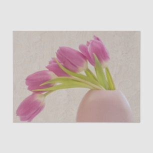 Rosa Tulpen und Spitzen Seidenpapier
