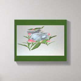 Rosa Tulpen und Ziegen Leinwanddruck