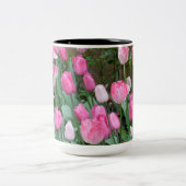 Rosa Tulpen Zweifarbige Tasse (Mittel)