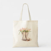 Rosa Tulpenblüten Tragetasche (Rückseite)