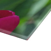Rosa Tulpenglas Schneidebrett (Ecke)