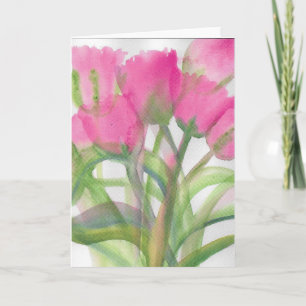 Rosa Tulpenkarte Karte