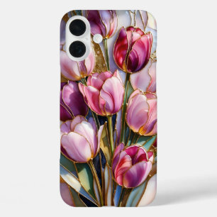 Rosa Tulpenstrauß Handyhülle Florales Geschenk iPhone 16 Plus Hülle
