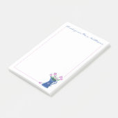 Rosa Tulpenstrauß-Lehrer-Post-It-Notizen Post-it Klebezettel (angewinkelt)