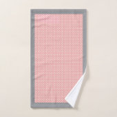 Rosa Tupfen Badhandtuch Set (Handtuch)